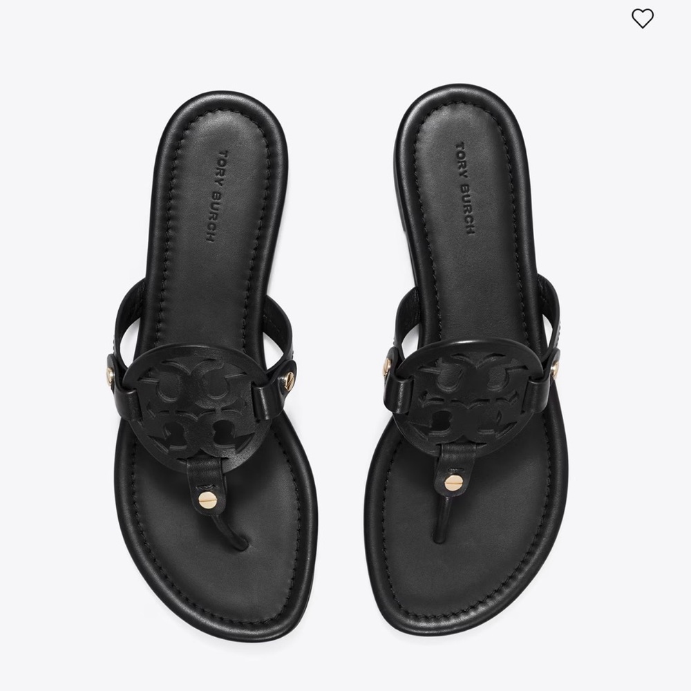 Tory Burch Miller Sandal (Black, Size 10)